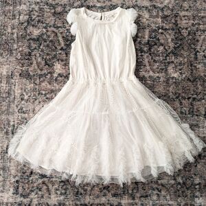 J Crew Crewcuts ivory embellished tulle special occasion dress, size 12